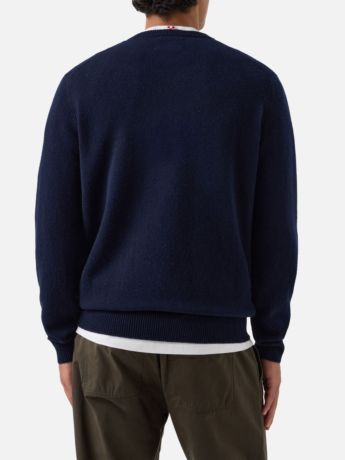 Jersey de cuello redondo en lambswool Regent Navy blue 