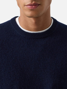 Jersey de cuello redondo en lambswool Regent Navy blue 