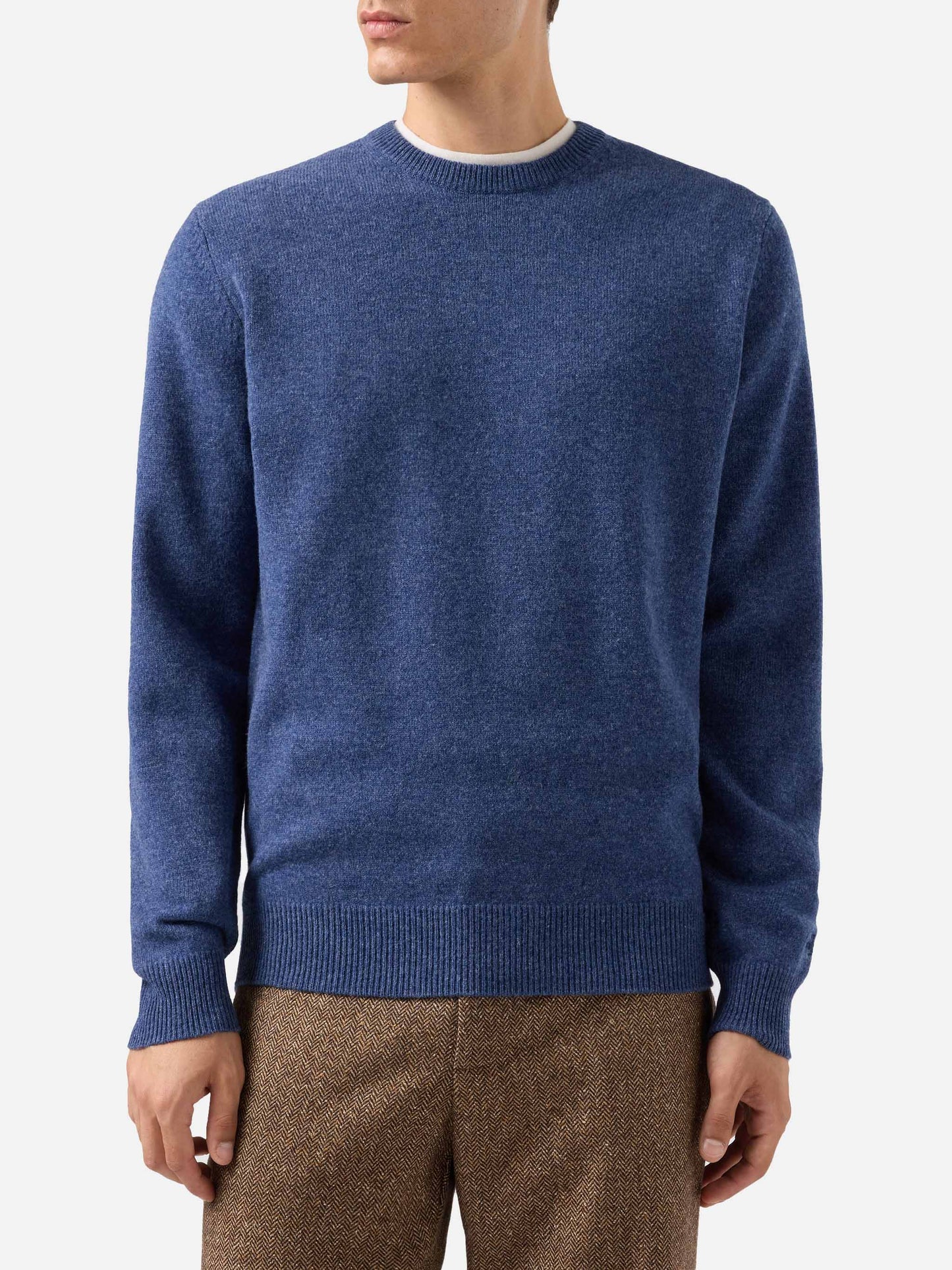 Regent denim blue lambswool sweater