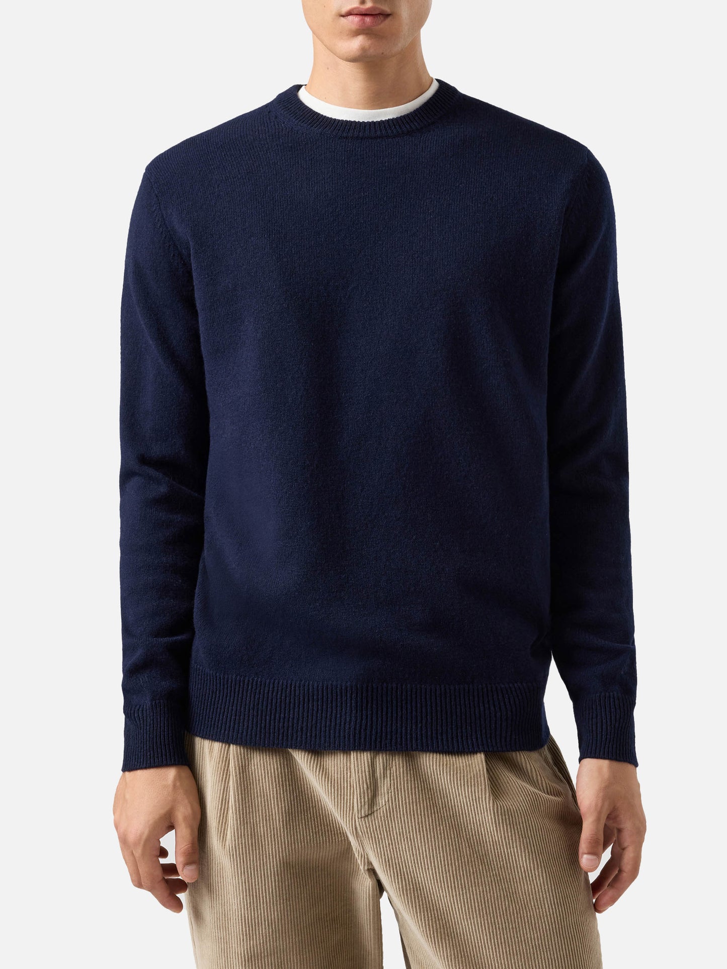 Maglione Regent in lambswool blu notte