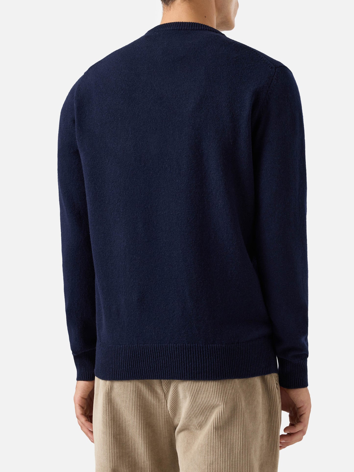 Maglione Regent in lambswool blu notte