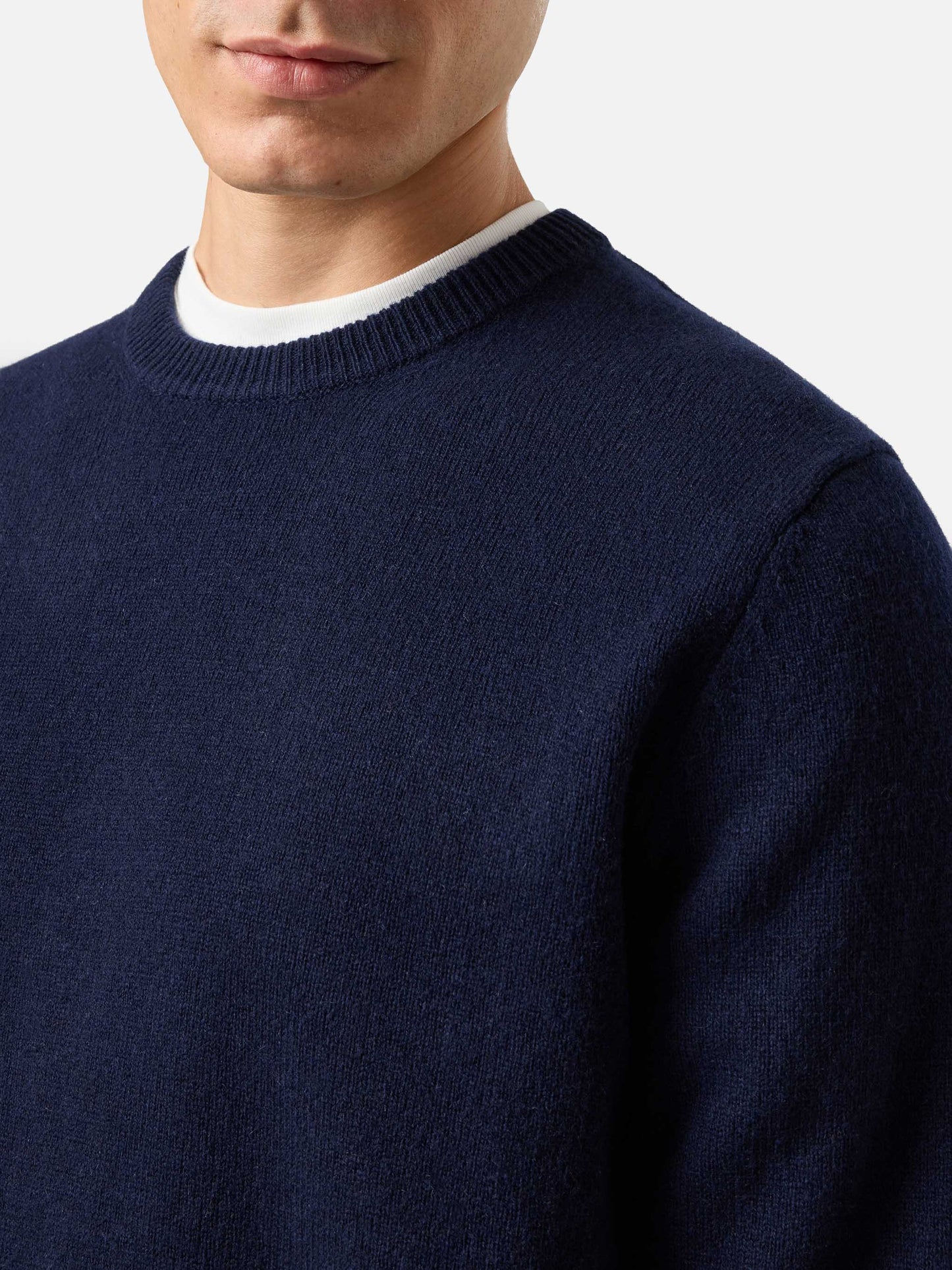 Maglione Regent in lambswool blu notte