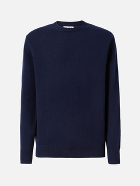 Maglione Regent in lambswool blu notte