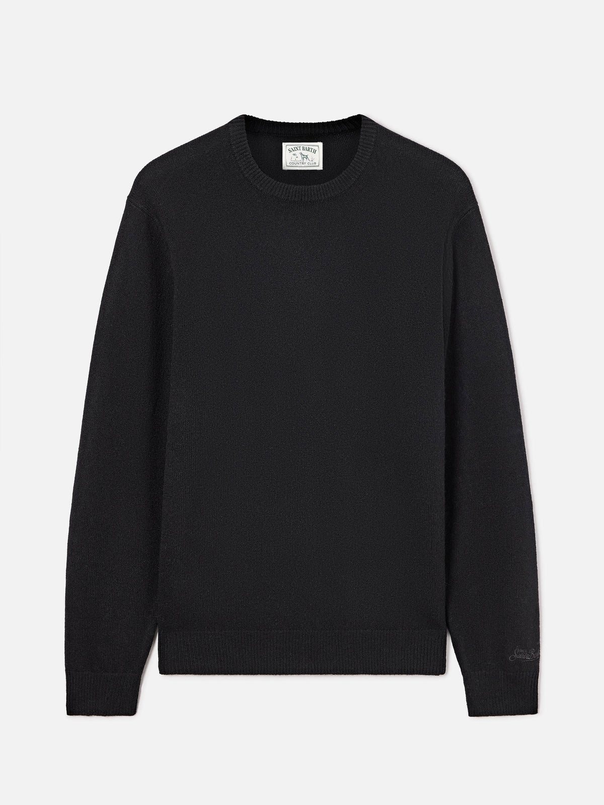 Pull col rond Black Regent en laine d'agneau 
