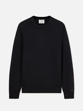 Jersey de cuello redondo Black Regent en lana de cordero 