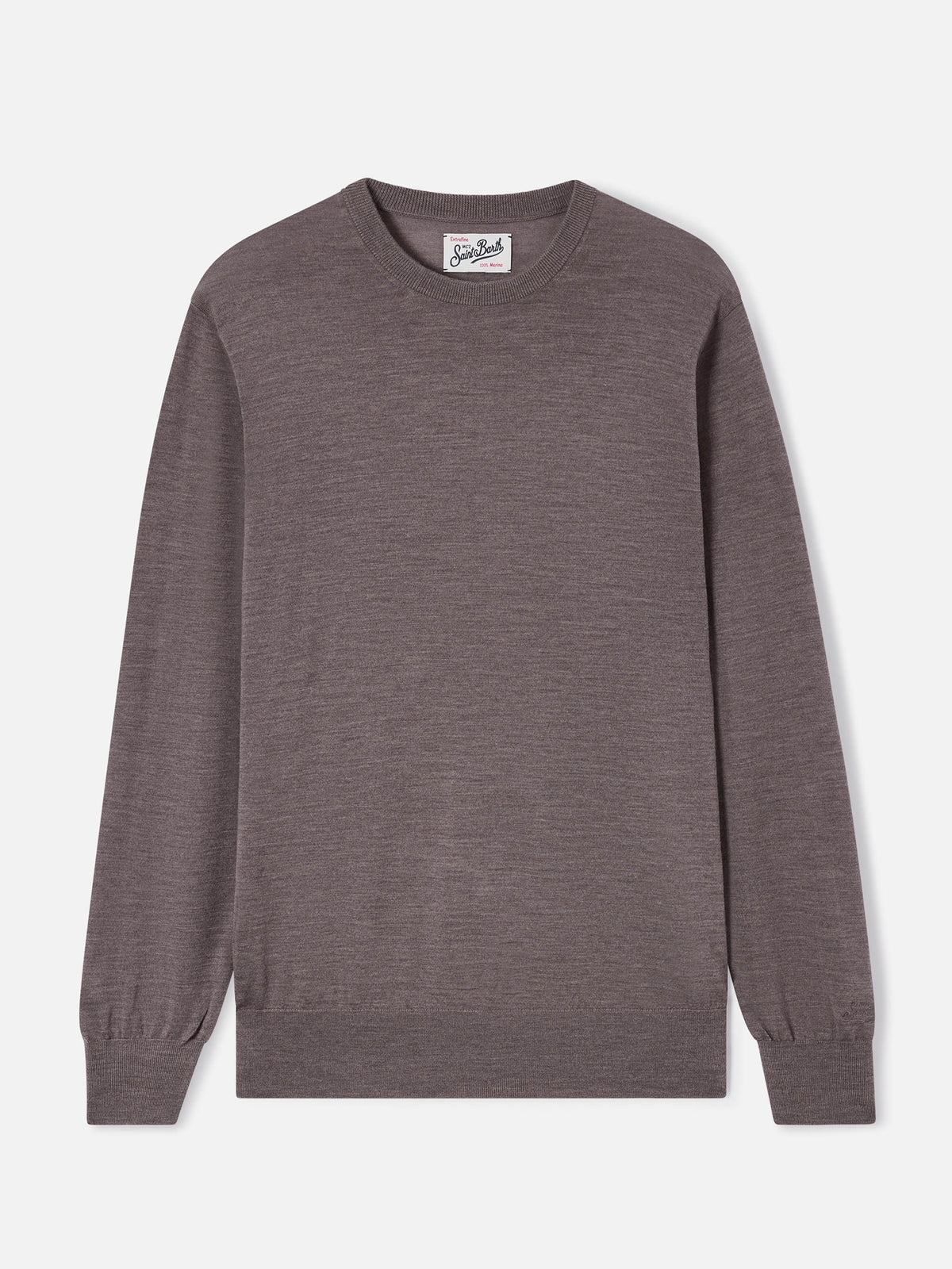 Jersey de cuello redondo Regent en Merino camel 