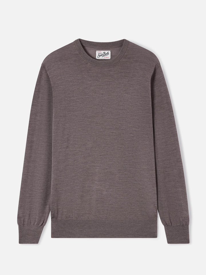 Rundhals-Regent aus camel Merino 
