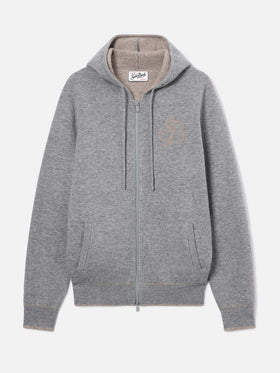 Maille à capuche en laine Grey Ridge avec monogramme SB Legacy 