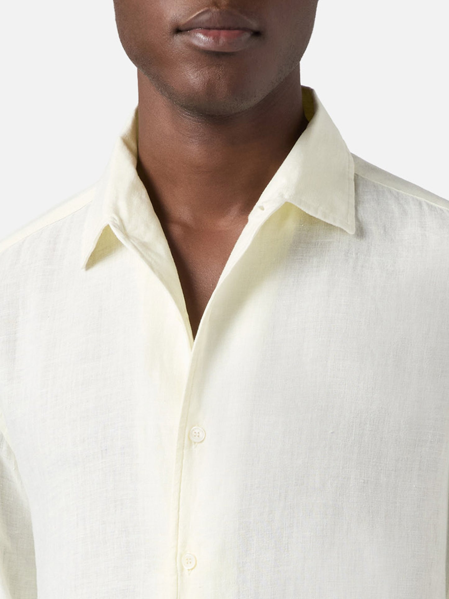 Cream Raphael shirt in pure linen