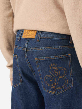 Leichte blue Riverdale Denim-Jeans mit Stone-Wash-Finish 
