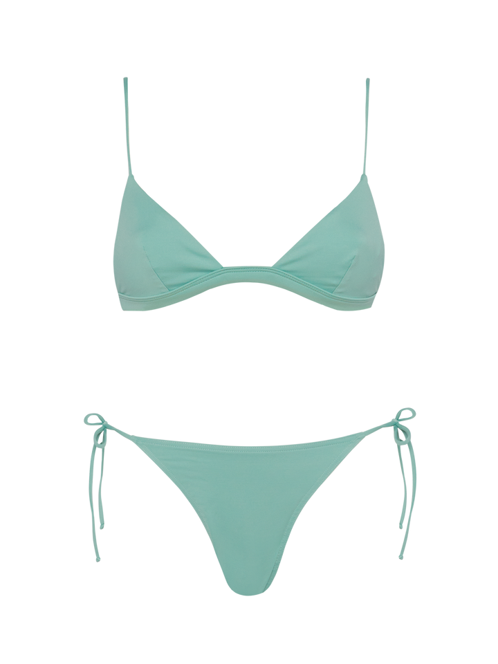 Marielle sage green classic swim briefs - Rylie sage green triangle top