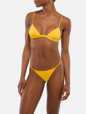 Rylie yellow triangle top - Jodene slip mare sgambato giallo