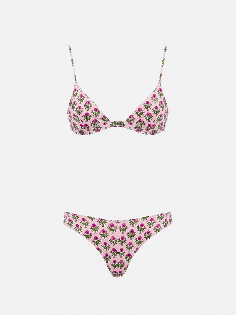 Damen-Triangel-Bikini mit Blumenmotiv Rylie Lido