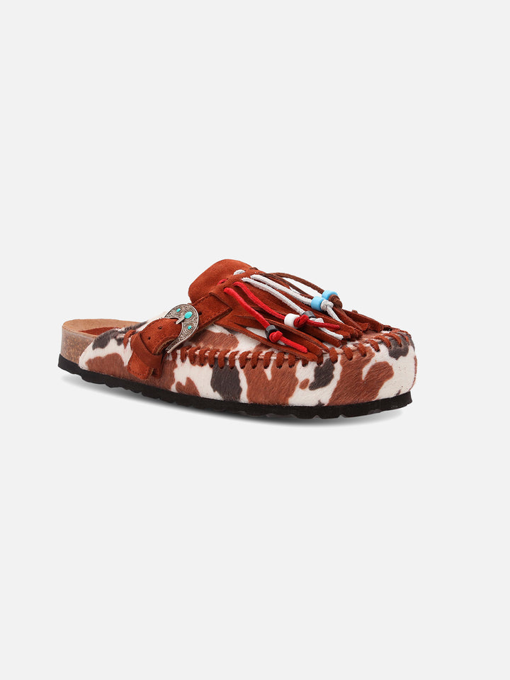 Caribe sandals in cavallino muccato | TAJI SPECIAL EDITION