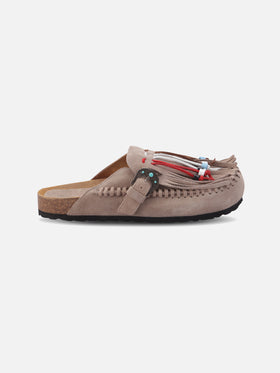 Caribe sandals in suede beige | TAJI SPECIAL EDITION