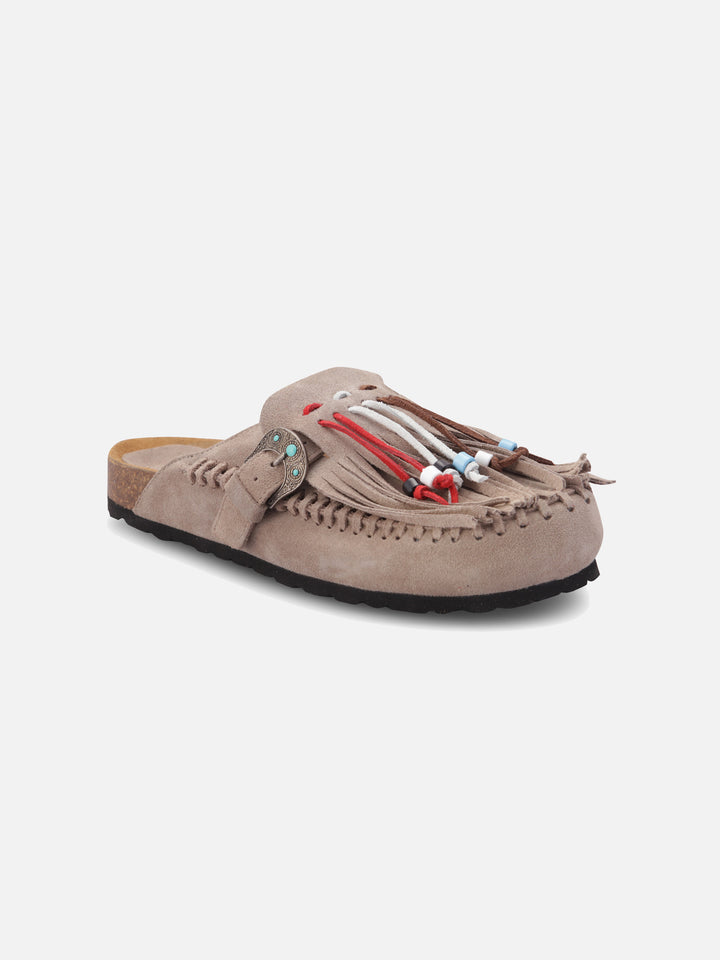 Caribe sandals in suede beige | TAJI SPECIAL EDITION