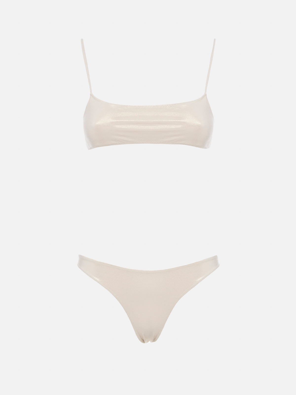 Bikini da donna a bralette lamina oro Sadie Naomi