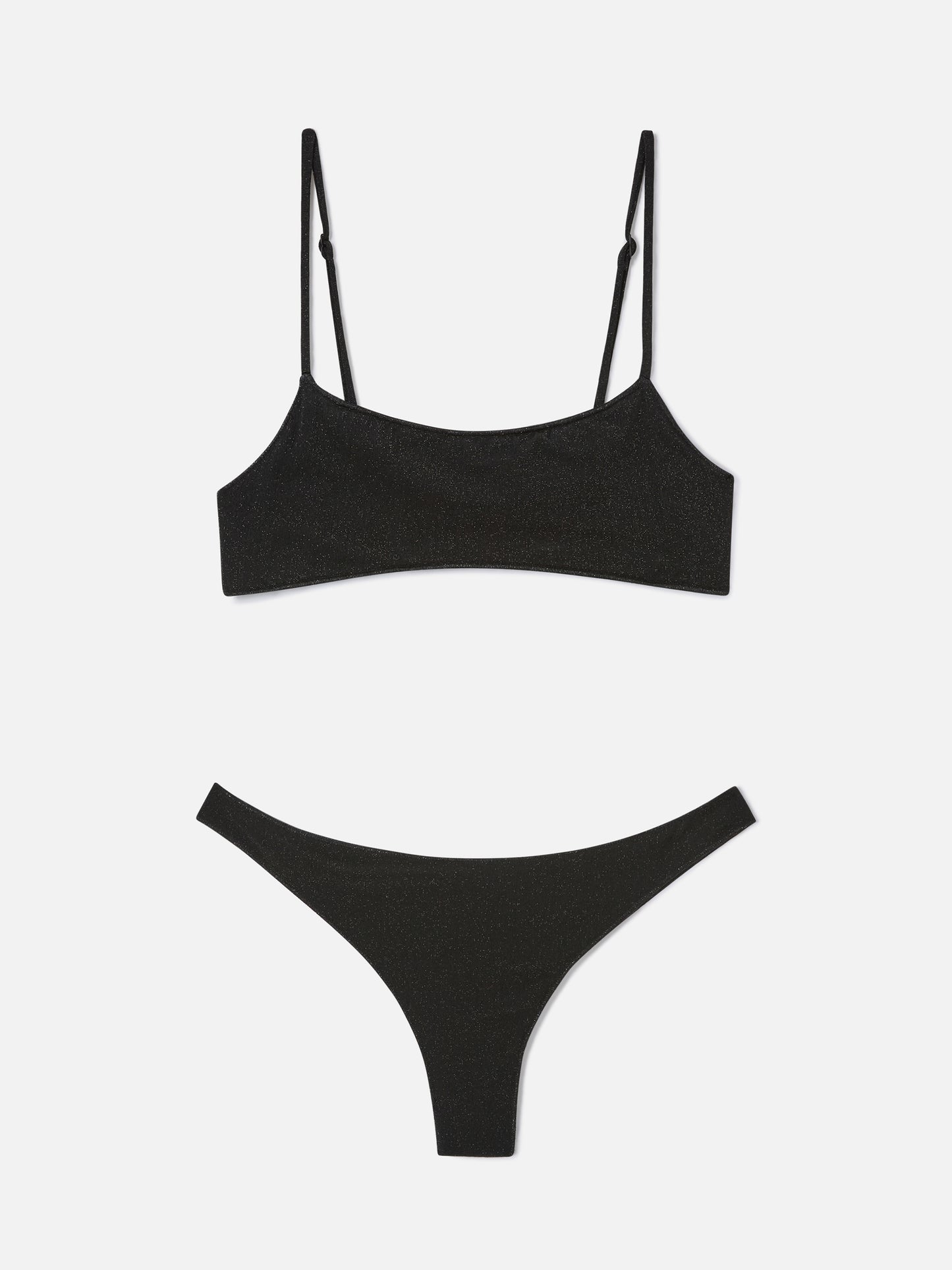 Bikini brassière Sadie Naomi en lurex noir 