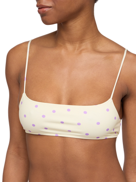 Sadie bralette top with polka dots print