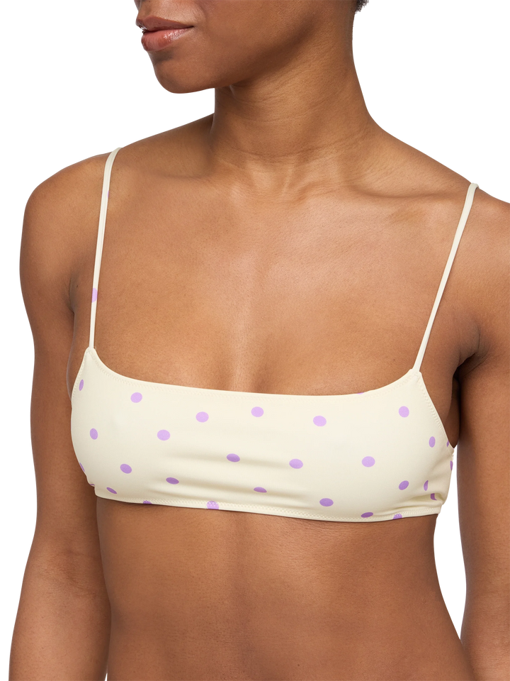 Sadie bralette top with polka dots print