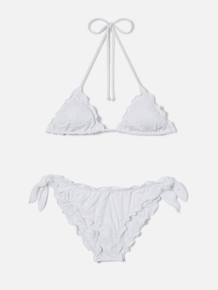 Bikini Sagittarius Moon in sangallo bianco