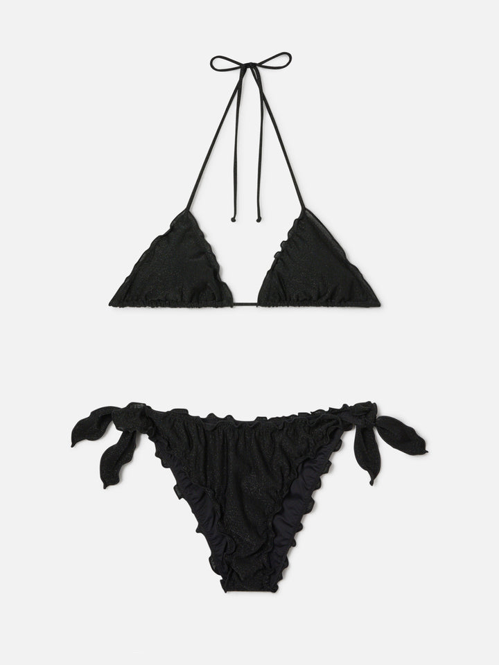 Bikini triangle Sagittarius Moon en lurex noir 