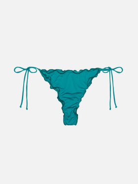 Slip mare Miami teal e taglio sgambato