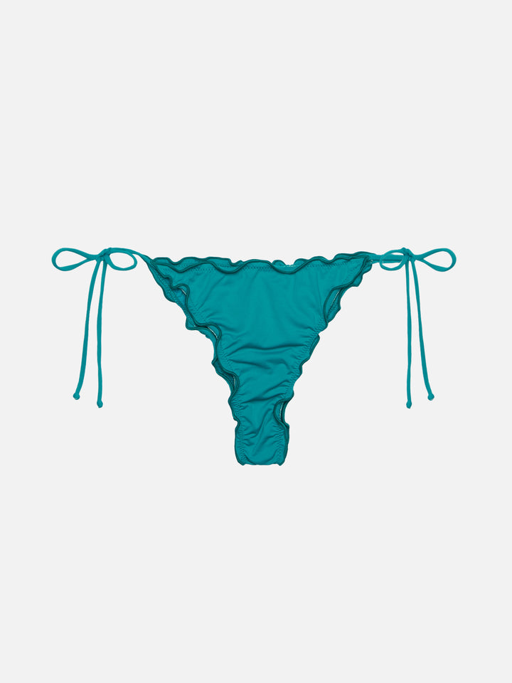 Slip mare Miami teal e taglio sgambato