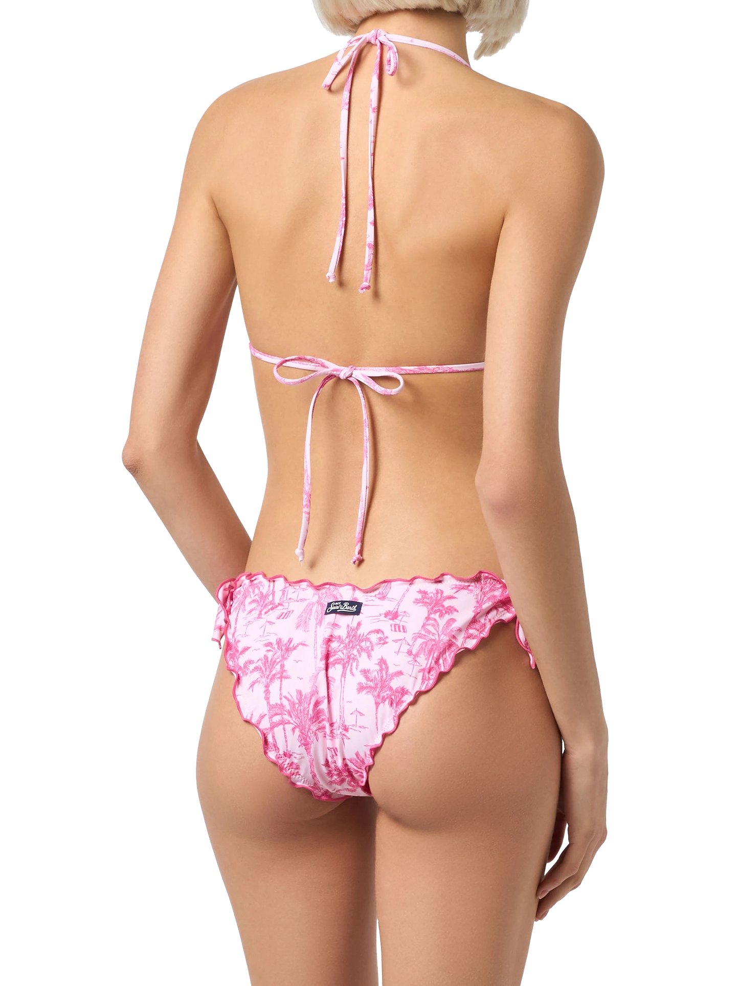 Woman toile de jouy classic triangle bikini Sagittarius Moon