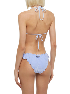 Classic triangle bikini Sagittarius Moon in light blue velvet - MC2 Saint Barth