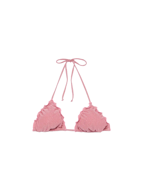Sagittarius pink lurex classic triangle top - MC2 Saint Barth
