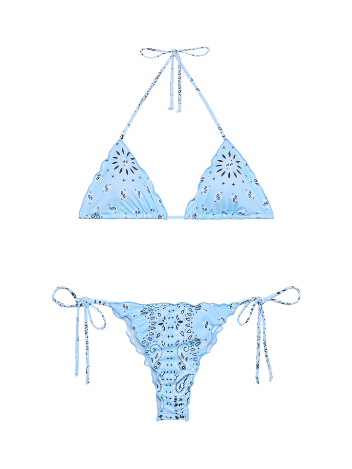 Bikini classico a triangolo Sagittarius Miami con stampa bandana