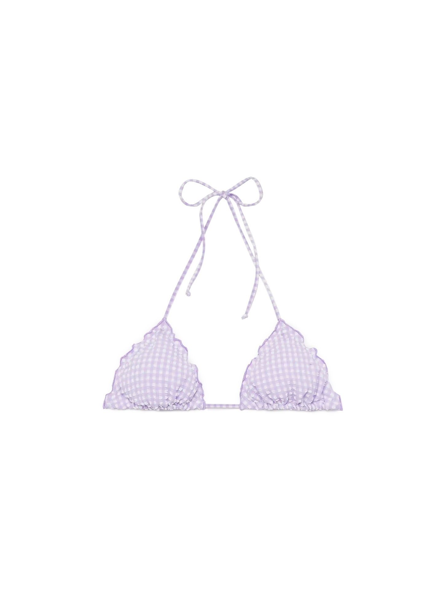Sagittarius seersucker classic triangle top with gingham print
