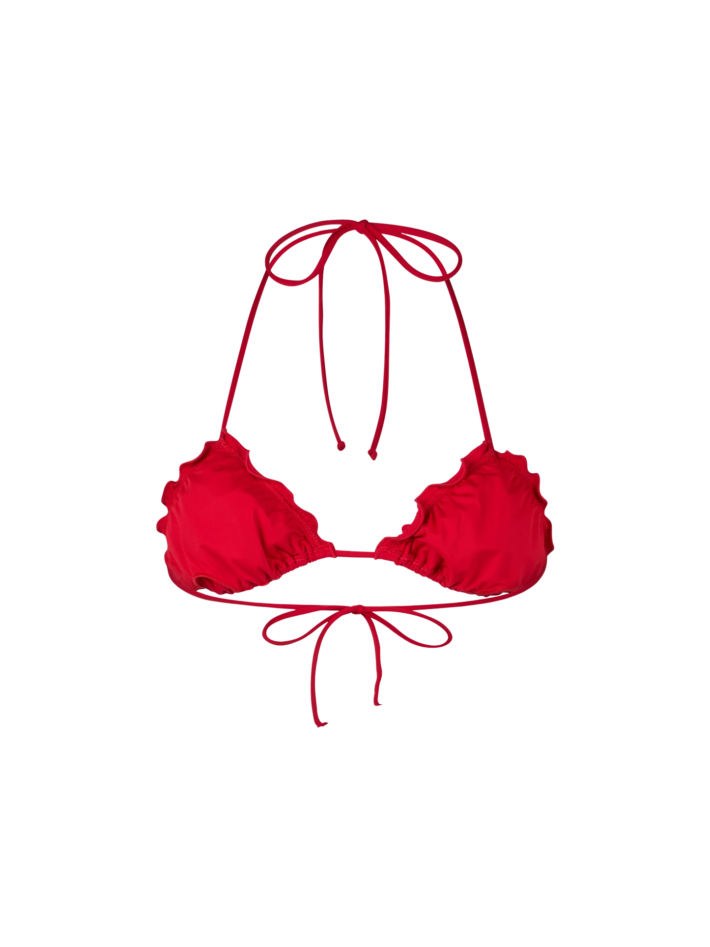 Woman red triangle beach top Sagittarius