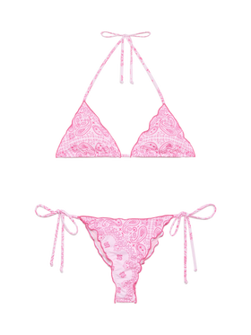 Classic triangle bikini Sagittarius Miami with bandanna print - MC2 Saint Barth