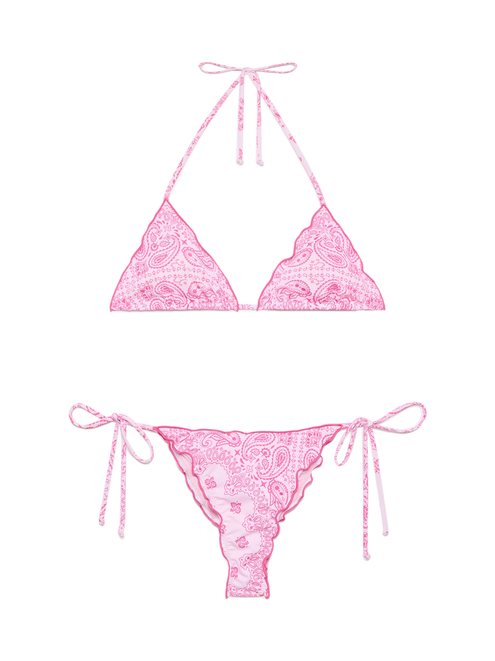 Bikini classico a triangolo Sagittarius Miami con stampa bandana