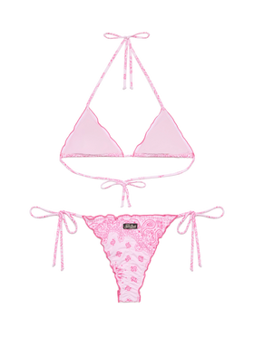 Classic triangle bikini Sagittarius Miami with bandanna print - MC2 Saint Barth