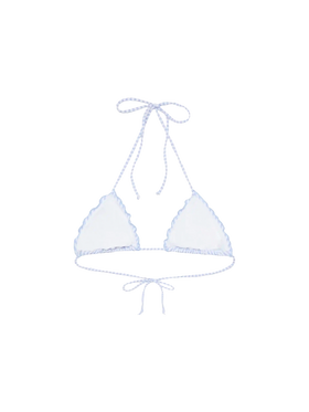 Sagittarius seersucker classic triangle top with striped print