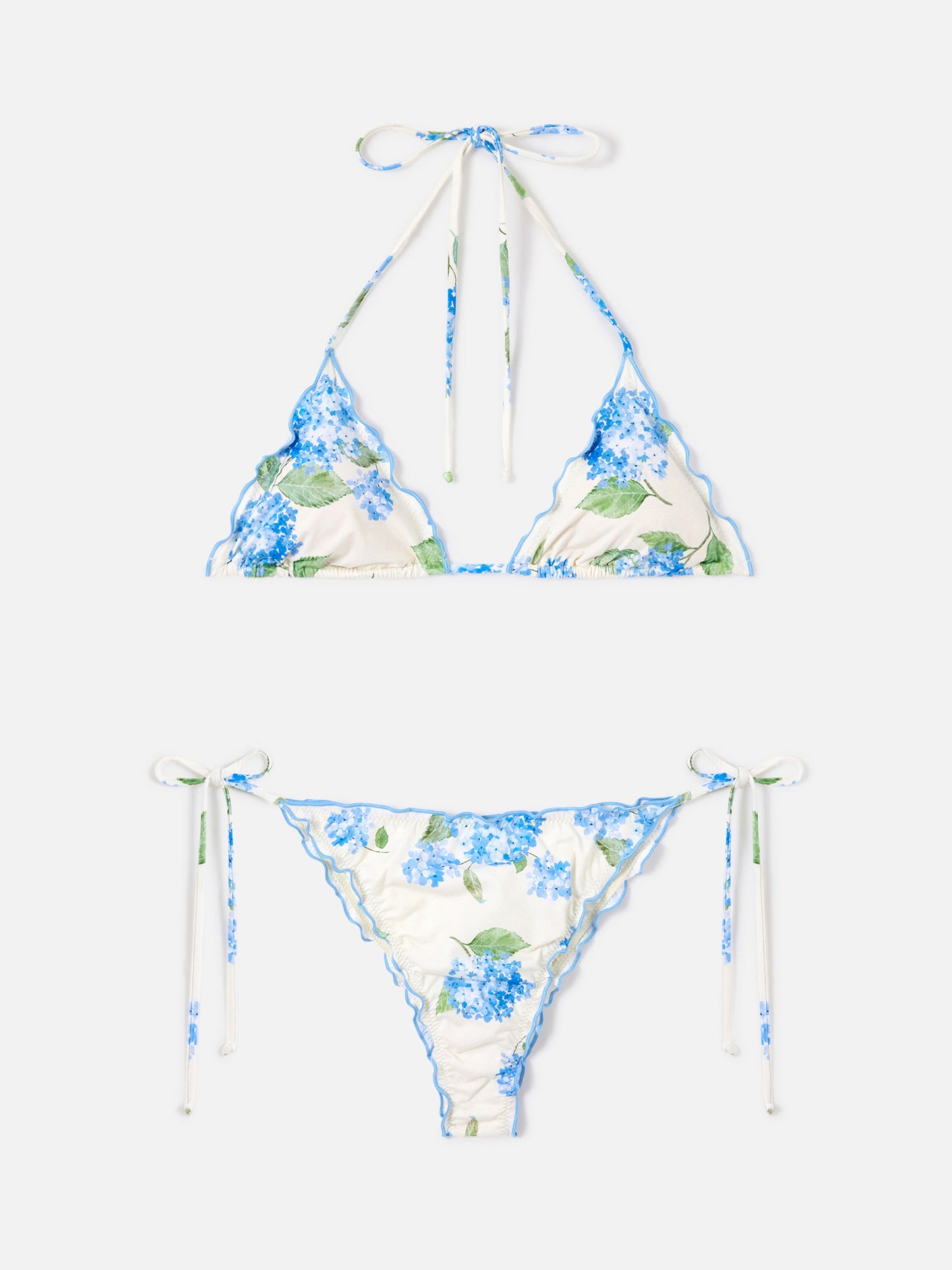 Bikini de triángulo clásico Sagittarius Miami con estampado floral 