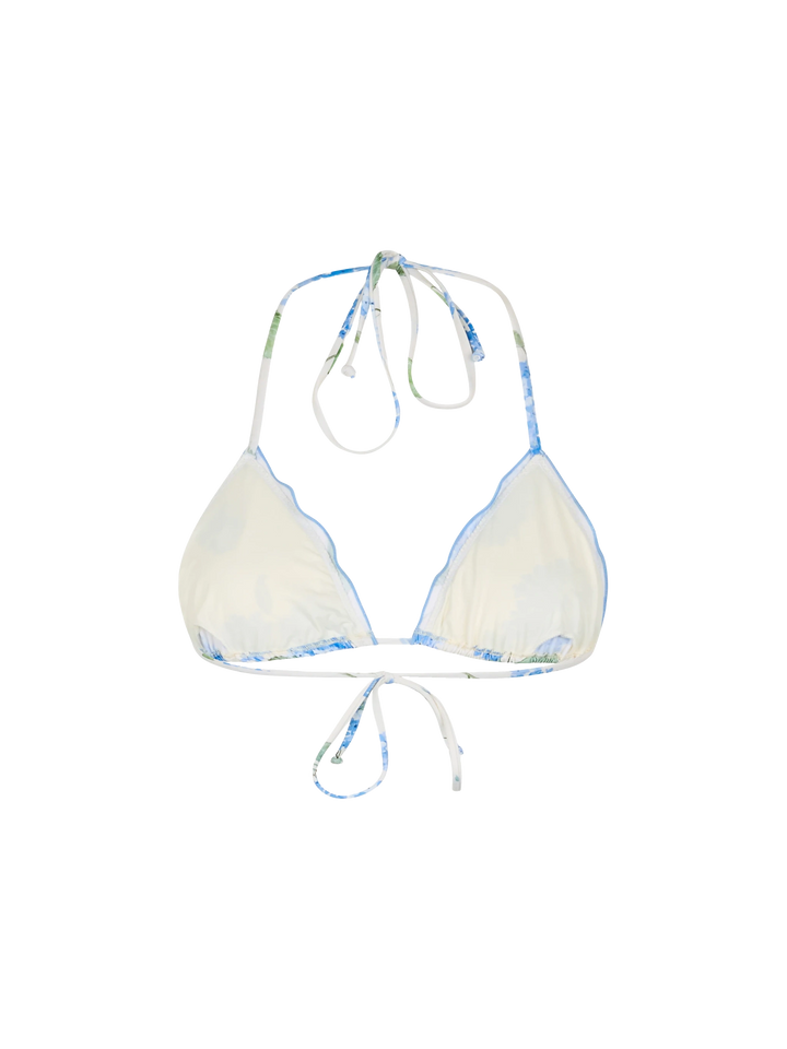 Klassisches Triangel-Strandoberteil für Damen mit Blumenmuster, Schütze