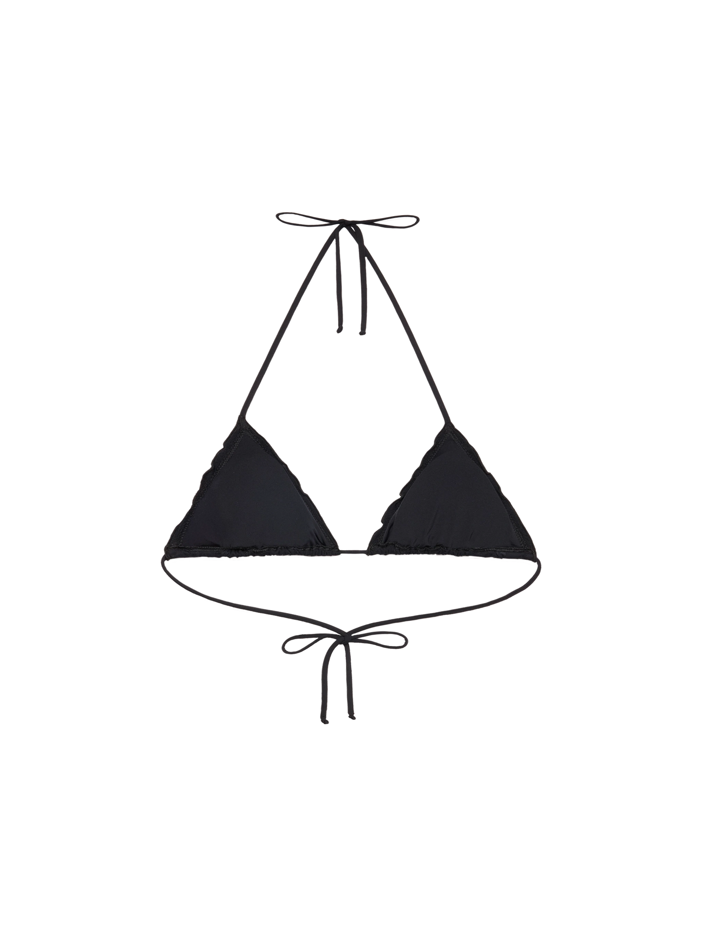 Sagittarius classic black Sangallo lace triangle top