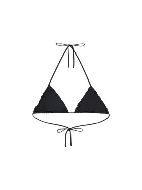 Sagittarius classic black Sangallo lace triangle top