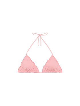 Sagittarius classic pink Sangallo lace triangle top