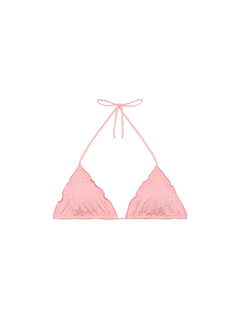 Sagittarius classic pink Sangallo lace triangle top - MC2 Saint Barth