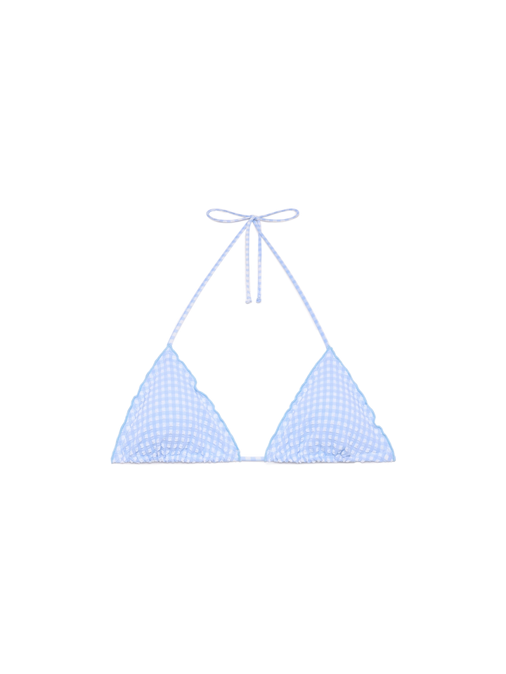 Sagittarius seersucker classic triangle top with gingham print