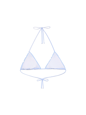 Sagittarius seersucker classic triangle top with gingham print - MC2 Saint Barth