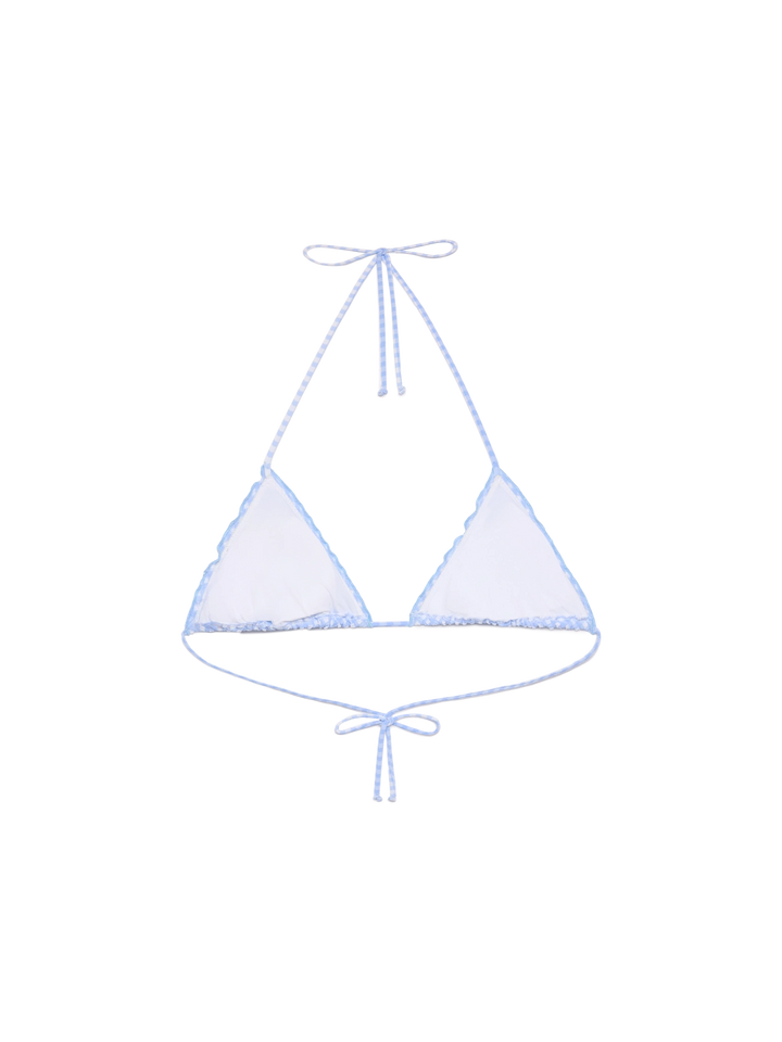 Sagittarius seersucker classic triangle top with gingham print