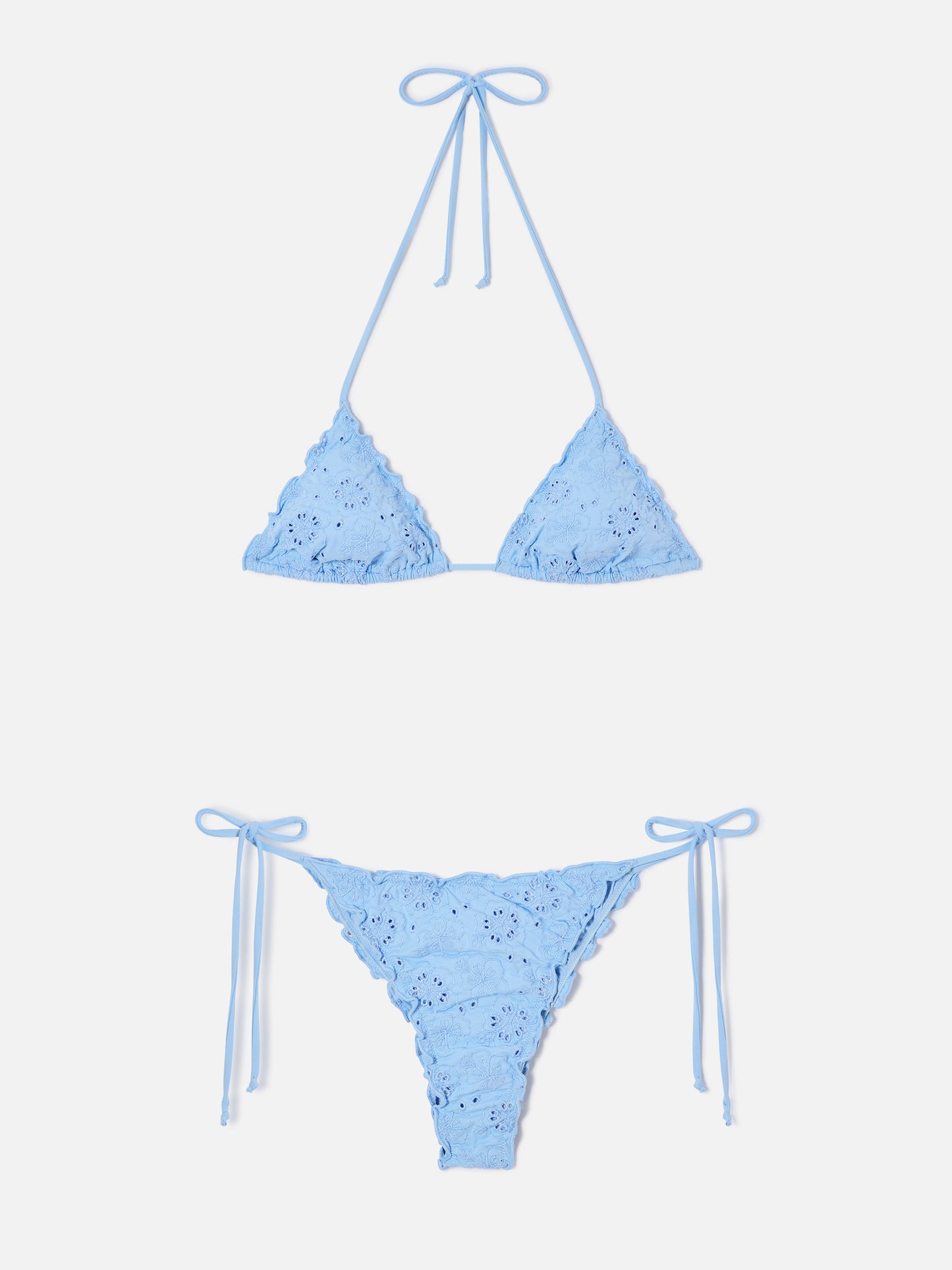 Sagittarius Miami hellblauer Bikini aus Sangallo 