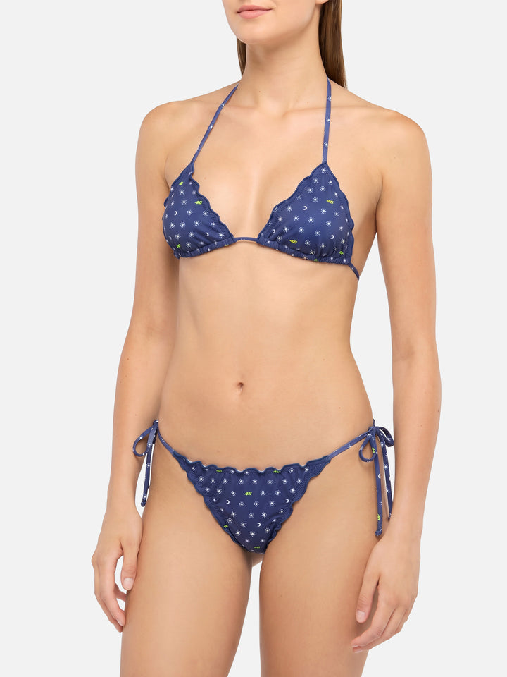 Sagitami triangle bikini with VR46 all-over print | VR46 SPECIAL EDITION