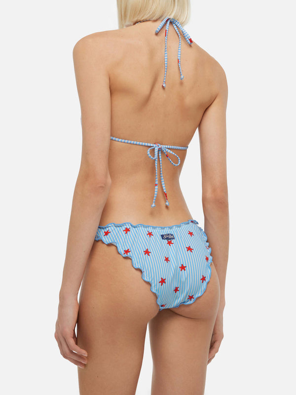 Sarius triangle classic bikini with starfish print